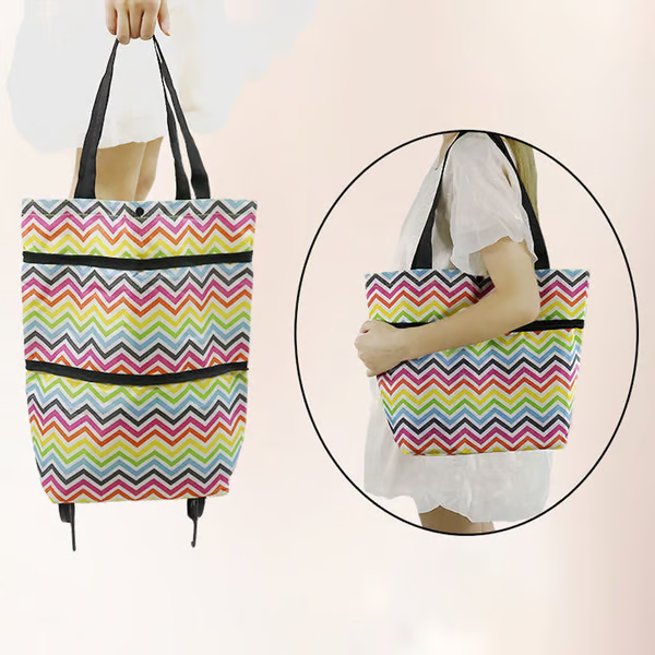 ⭐MAVONIQUECOSH®🔥 2-in-1 Convertible Grocery Bag & Rolling Shopping Cart