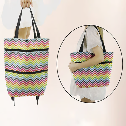 ⭐MAVONIQUECOSH®🔥 2-in-1 Convertible Grocery Bag & Rolling Shopping Cart