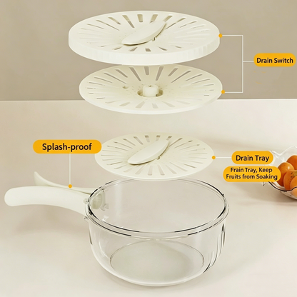 🔥2026 Hot Sale🧺BVJ® Collapsible Drain Basket with Handle – Wash, Drain & Fresh Storage All-in-One 💧✨