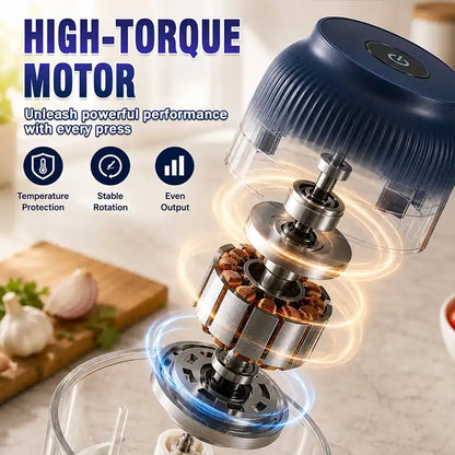 💕Hot sale 49% OFF⚡ Mini Electric Food Shredder – Portable USB Meat Grinder & Garlic Chopper