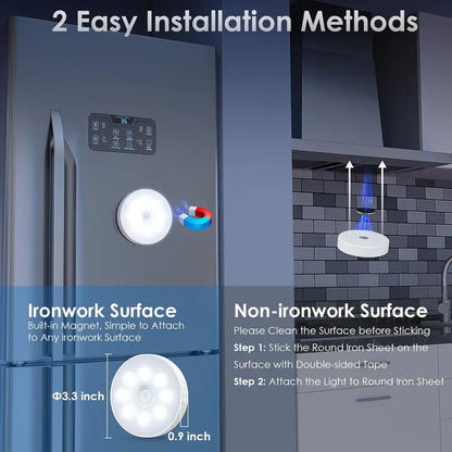 ⭐2-in-1 Stick-On Night Light (Motion + Steady Glow)