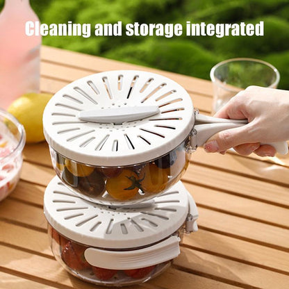 🔥2026 Hot Sale🧺BVJ® Collapsible Drain Basket with Handle – Wash, Drain & Fresh Storage All-in-One 💧✨