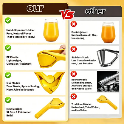 ⭐Universal Fruit Press & Squeezer, ✨Food-Grade PP (BPA-Free), ✅Dishwasher Safe