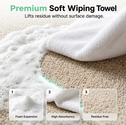 🔥 [50% OFF + FREE Plush Towel] Waterless Fabric Foam Stain Remover — Instant Magic Clean for Carpets, Mattresses & Shoes 🧼✨ (JG)