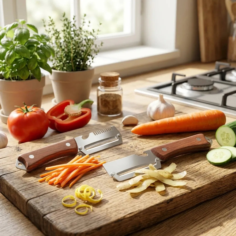 ✨🔪 Multi-Functional Stainless Peeler 🥕