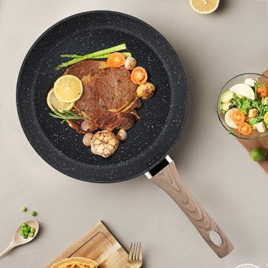 Megashytcosh Premium Maifan Stone Non-Stick Skillet - Korean Inspired Die-Cast Aluminum Frying Pan with Thickened Bottom, Professional Steak & Egg Pan for All Stovetops