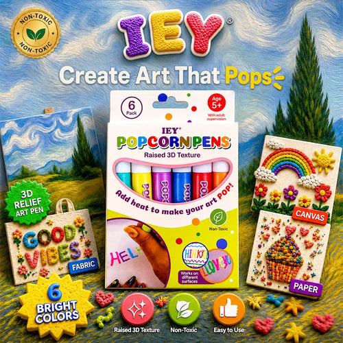 🔥Save 50% by ordering today丨ivolune Official 💎 IEY® Magic 3D Popcorn Pens 🪄 Watch Their Drawings POP! (The Perfect Screen-Free Gift)