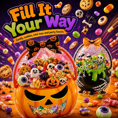 🔥 [BUY 25 GET 25 FREE] Cute & Spooky Stand-Up Resealable Halloween Treat Bags (With Carry Handle) 🍬🎃 (JG)