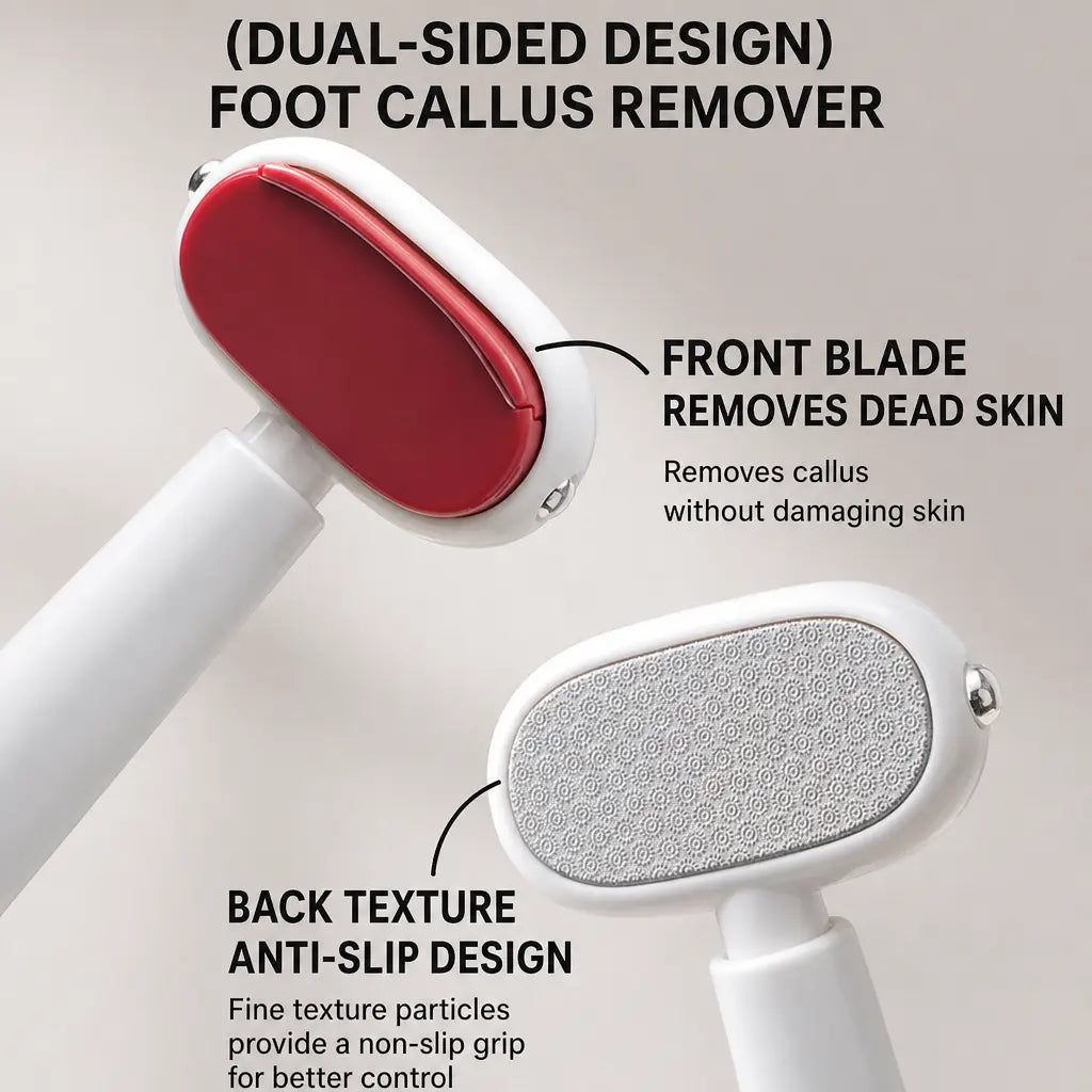 Dual-Sided Foot Callus Remover - Blue-White - 4x Removers | Ultimate Home & Travel Pack (Save 71%) — $34.95 (Only $8.74/ea) 👑 [Best Value]