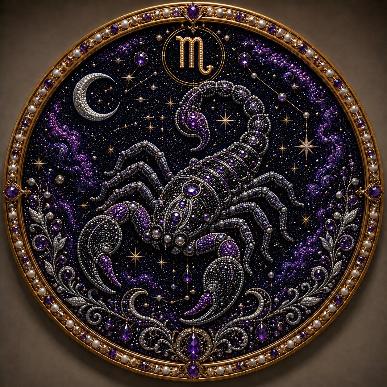 🔥 LAST DAY 49% OFF – ✨ Premium 3D Pearl 12 Zodiac Signs Art Kit ♈🌙💎
