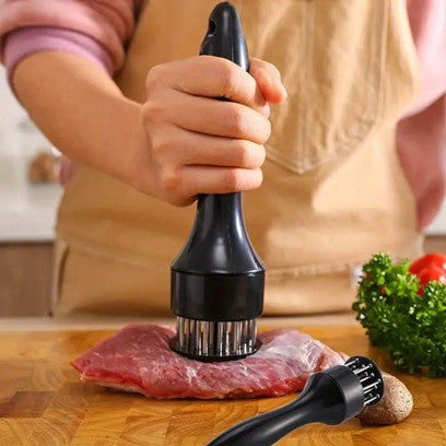 Megashytcosh Professional Dual-Sided Meat Tenderizer Tool: Stainless Steel Meat Hammer & Needle Scorper for Steaks, Pork, and Poultry