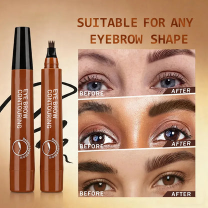 Mavoniquecosh®Instant Microblade-Effect Pen: 24H Waterproof 4-Tip Brows & Beard Filler