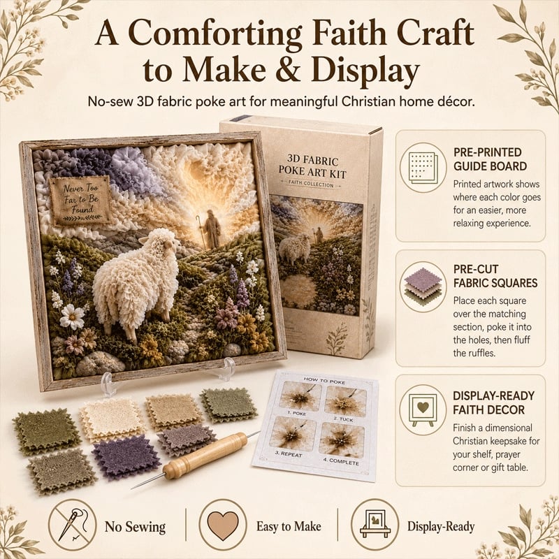 ✝️🔥Last Day 49% OFF✨ 3D Christian Fabric Poke Art Kit