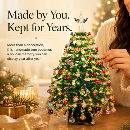 🎄✨ DIY Beaded Christmas Tree Kit – 🎅Create Your Own Sparkling Holiday Decoration