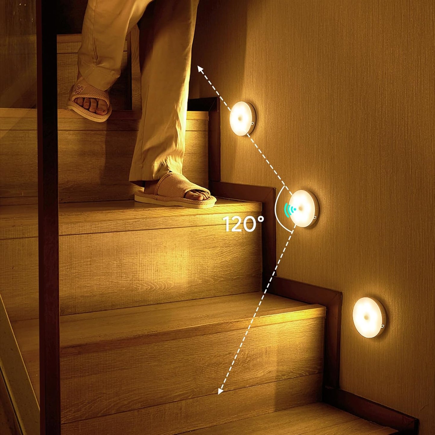 ⭐2-in-1 Stick-On Night Light (Motion + Steady Glow)