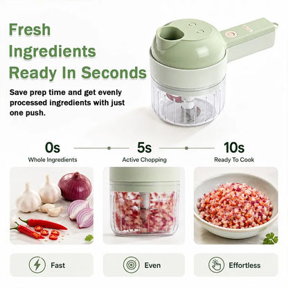 🔥 [BUY 2 GET 1 FREE] 5-in-1 Handheld Electric Vegetable Cutter & Garlic Mincer Set ⚡🥦 (JG)