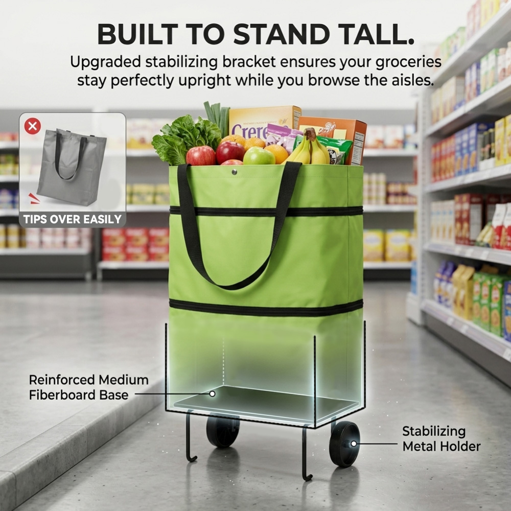 🔥LAST DAY SALE 50% OFF⏰MAVONIQUECOSH®🔥 2-in-1 Convertible Grocery Bag & Rolling Shopping Cart