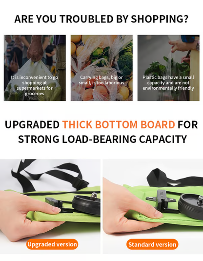 ⭐MAVONIQUECOSH®🔥 2-in-1 Convertible Grocery Bag & Rolling Shopping Cart