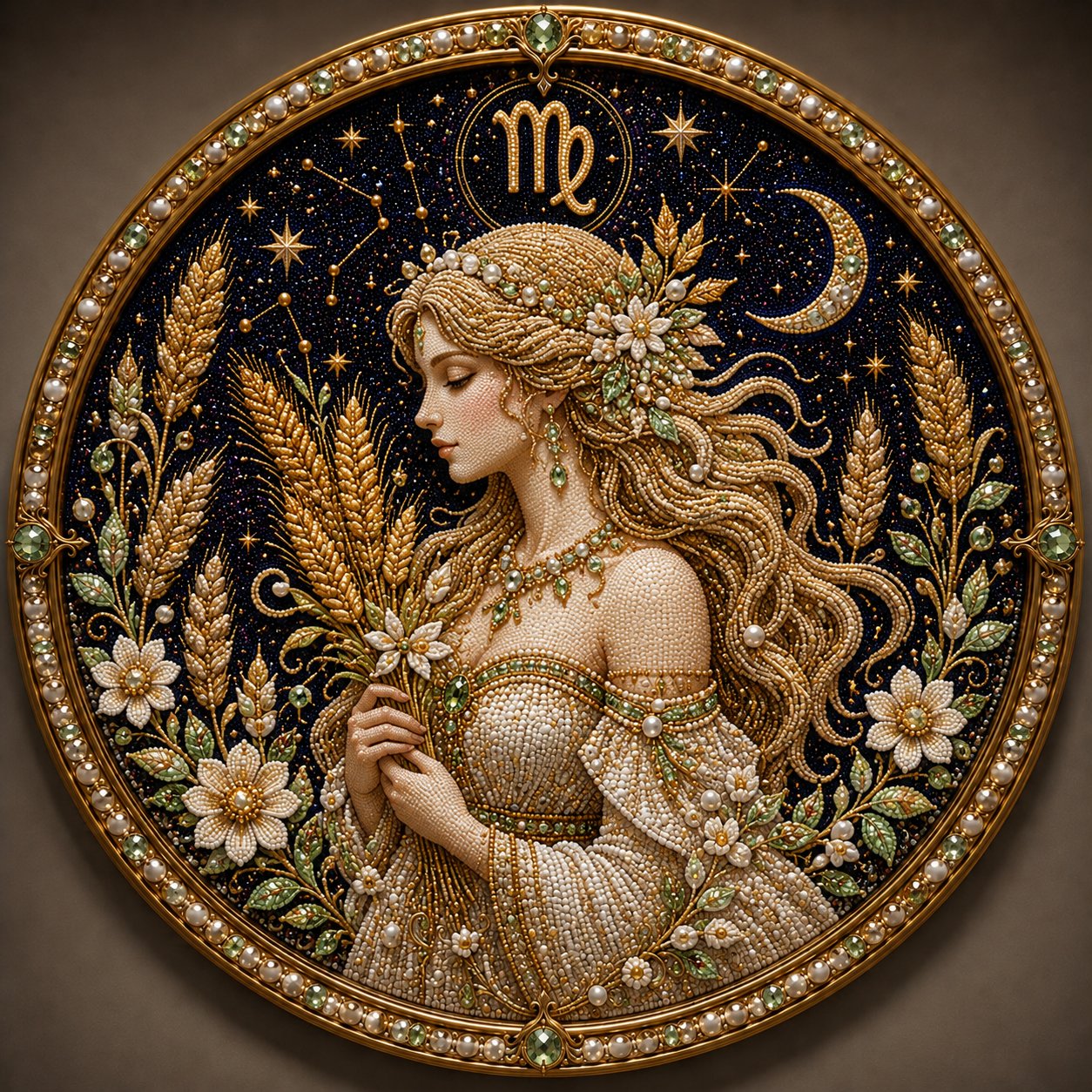🔥 LAST DAY 49% OFF – ✨ Premium 3D Pearl 12 Zodiac Signs Art Kit ♈🌙💎