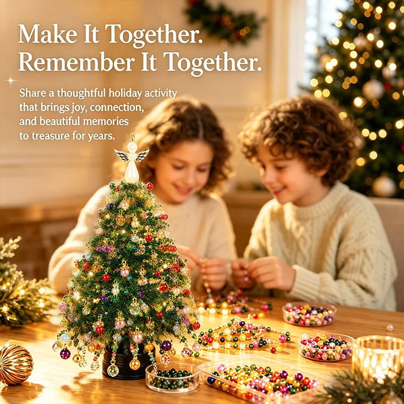 🎄✨ DIY Beaded Christmas Tree Kit – 🎅Create Your Own Sparkling Holiday Decoration