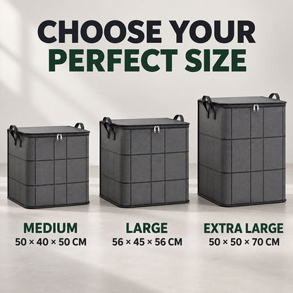 🔥Last Day 50% OFF ⚡XXL Foldable Storage Bags — Up to 180L for Clothes, Bedding & More (JG)