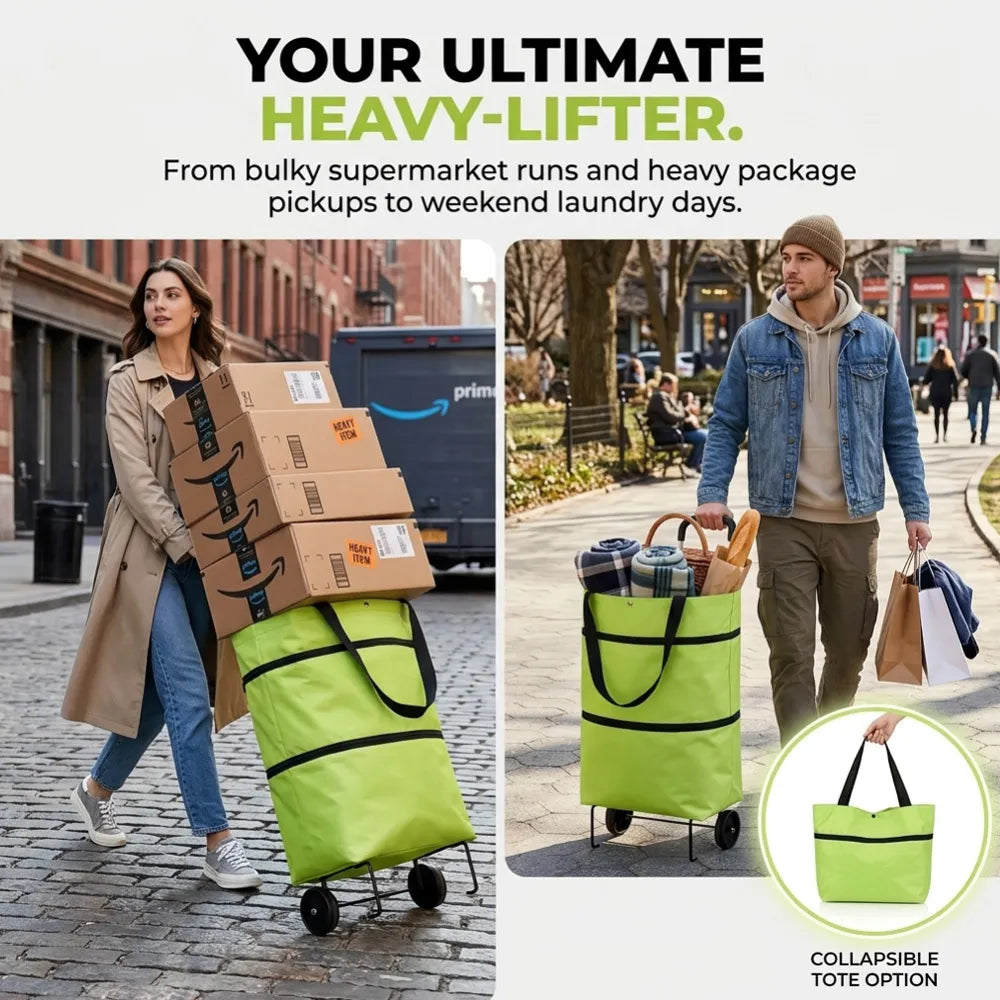 🔥LAST DAY SALE 50% OFF⏰MAVONIQUECOSH®🔥 2-in-1 Convertible Grocery Bag & Rolling Shopping Cart