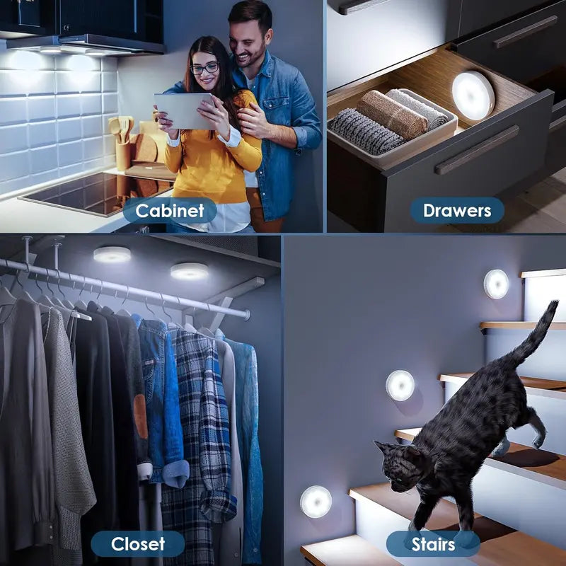 ⭐2-in-1 Stick-On Night Light (Motion + Steady Glow)