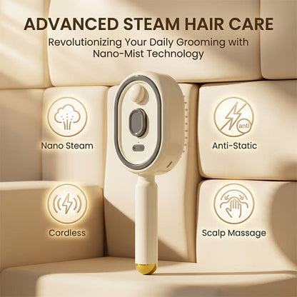 ⭐🍃Electric Spray & Massage Hair Brush