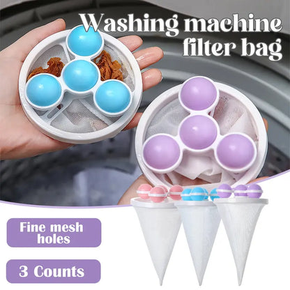 🥳2026 HOT SALE🎁💞50K+ SOLD!🧺🧼BVJ® Floating Lint Mesh Bag – Catches hair & lint, reusable, protects washing machine & drain. 🚿✨