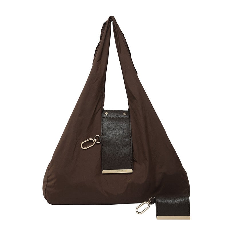 Khaki - Foldable Keychain Tote Bag