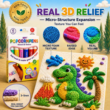🔥Save 50% by ordering today丨ivolune Official 💎 IEY® Magic 3D Popcorn Pens 🪄 Watch Their Drawings POP! (The Perfect Screen-Free Gift)