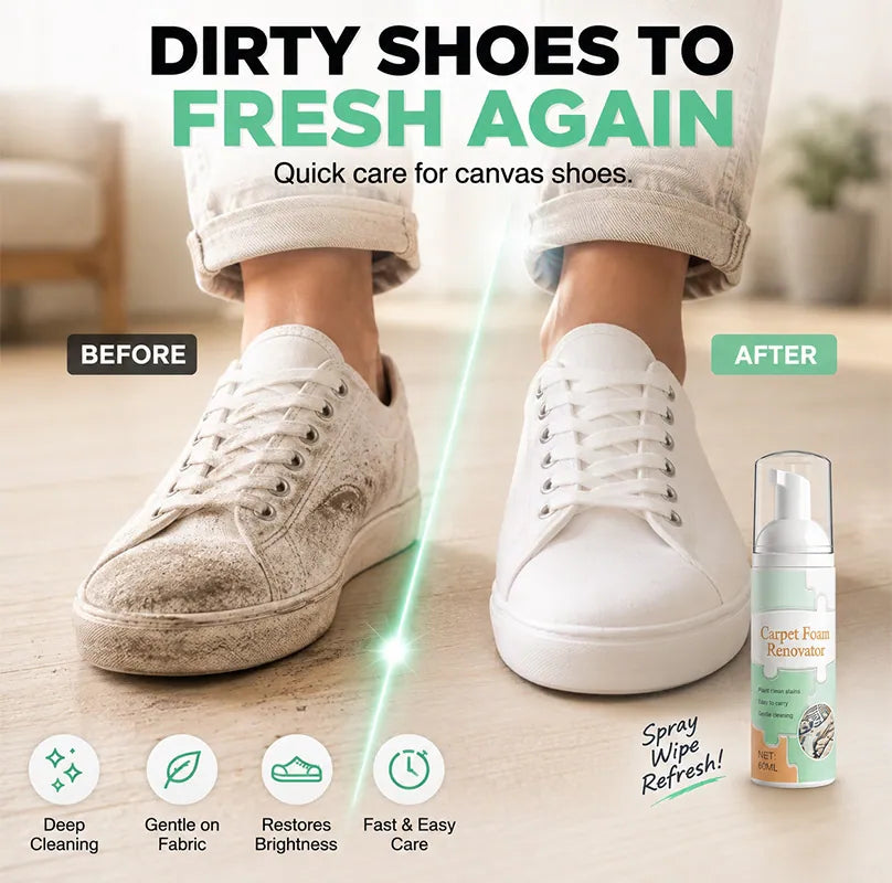 🔥 [50% OFF + FREE Plush Towel] Waterless Fabric Foam Stain Remover — Instant Magic Clean for Carpets, Mattresses & Shoes 🧼✨ (JG)