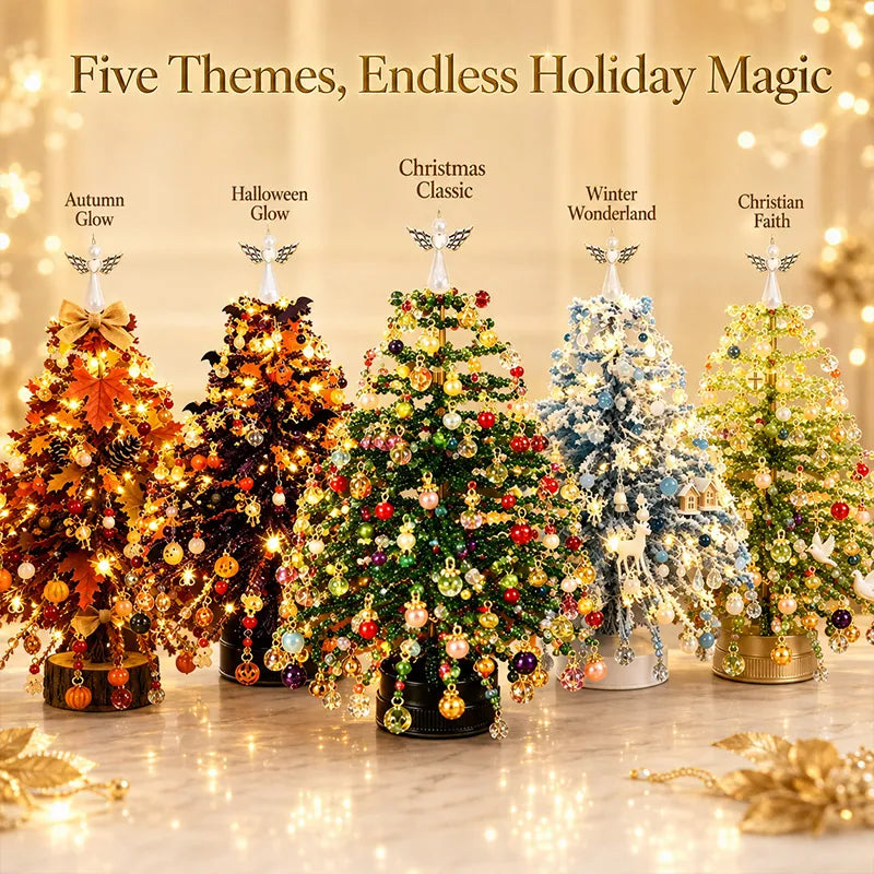 🎄✨ DIY Beaded Christmas Tree Kit – 🎅Create Your Own Sparkling Holiday Decoration