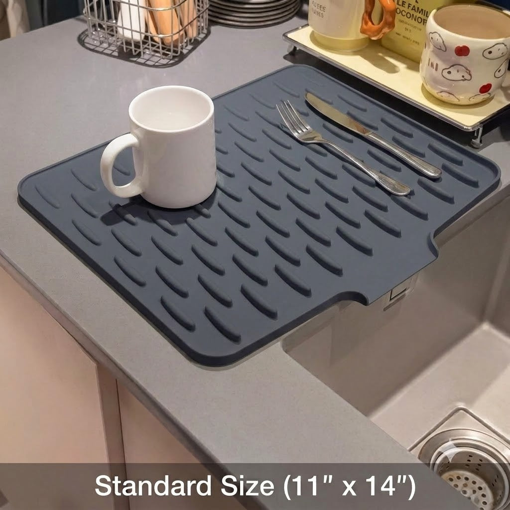 BVJ®Heavy-Duty 3-in-1 Silicone Mat: Drainer, Trivet & Chopping Cushion(✨2026 New Upgrade)
