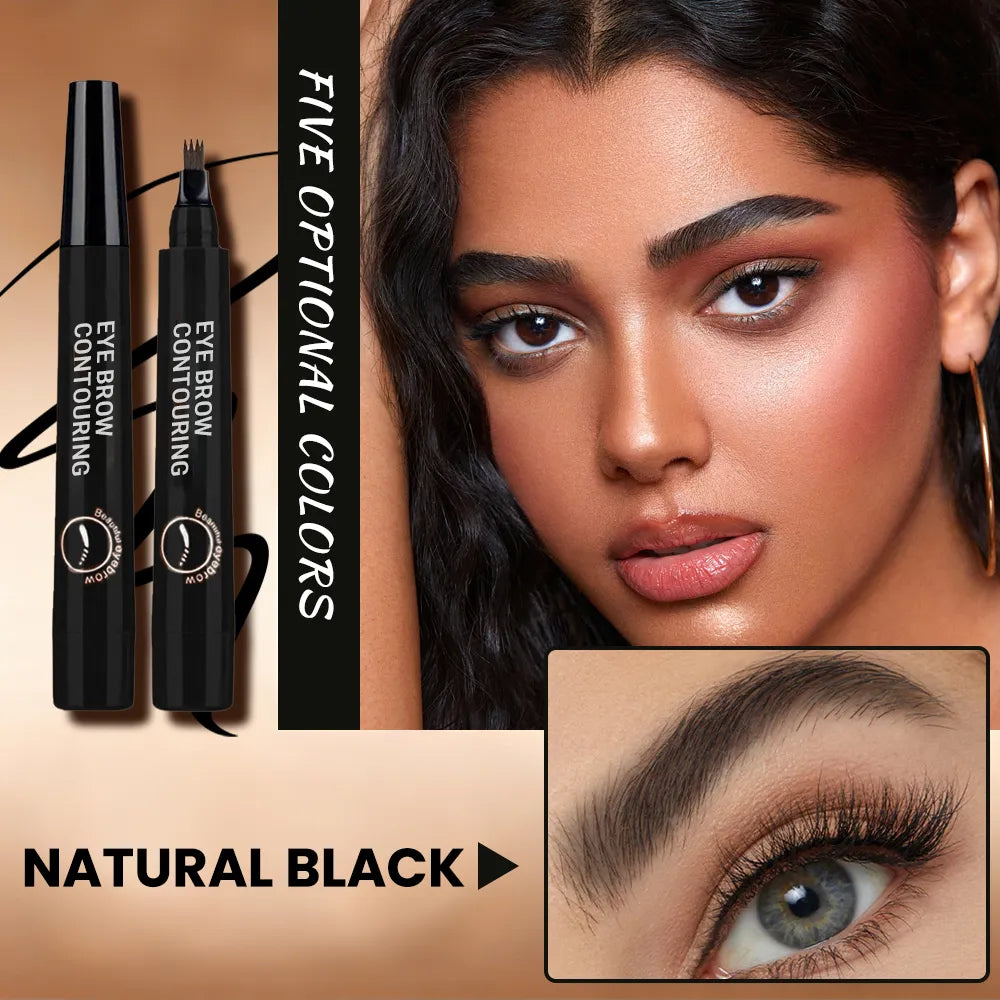 Mavoniquecosh®Instant Microblade-Effect Pen: 24H Waterproof 4-Tip Brows & Beard Filler
