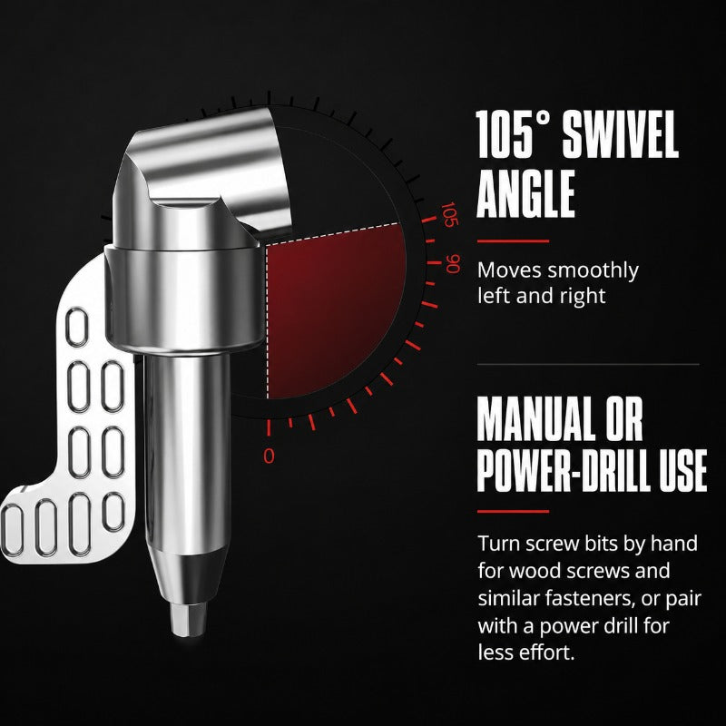 🔧105° Angle Adapter & Flexible Drill Extension Set — LAST DAY: GET 10 BITS FREE🪛