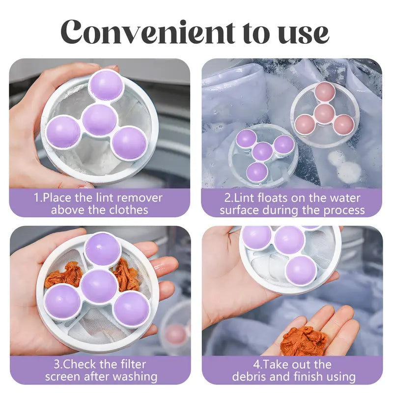 🥳2026 HOT SALE🎁💞50K+ SOLD!🧺🧼BVJ® Floating Lint Mesh Bag – Catches hair & lint, reusable, protects washing machine & drain. 🚿✨