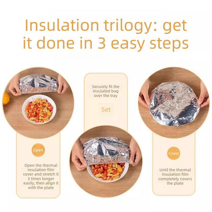 🥡🍲food-grade Aluminum Foil Heat-Retaining Cover( Universal Size)
