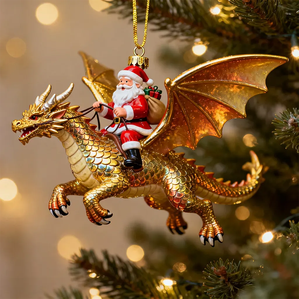 🎄 Santa's Dragon Riders Ornament Collection – A Magical Christmas Keepsake