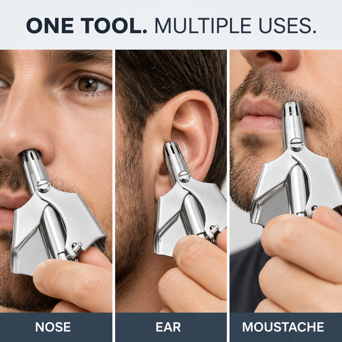 Precision Manual Nose Hair Trimmer - 4x Trimmers | Family & Travel Grooming Pack (Save 71%) — $34.95 (Only $8.74/ea) 👑 [Best Value]