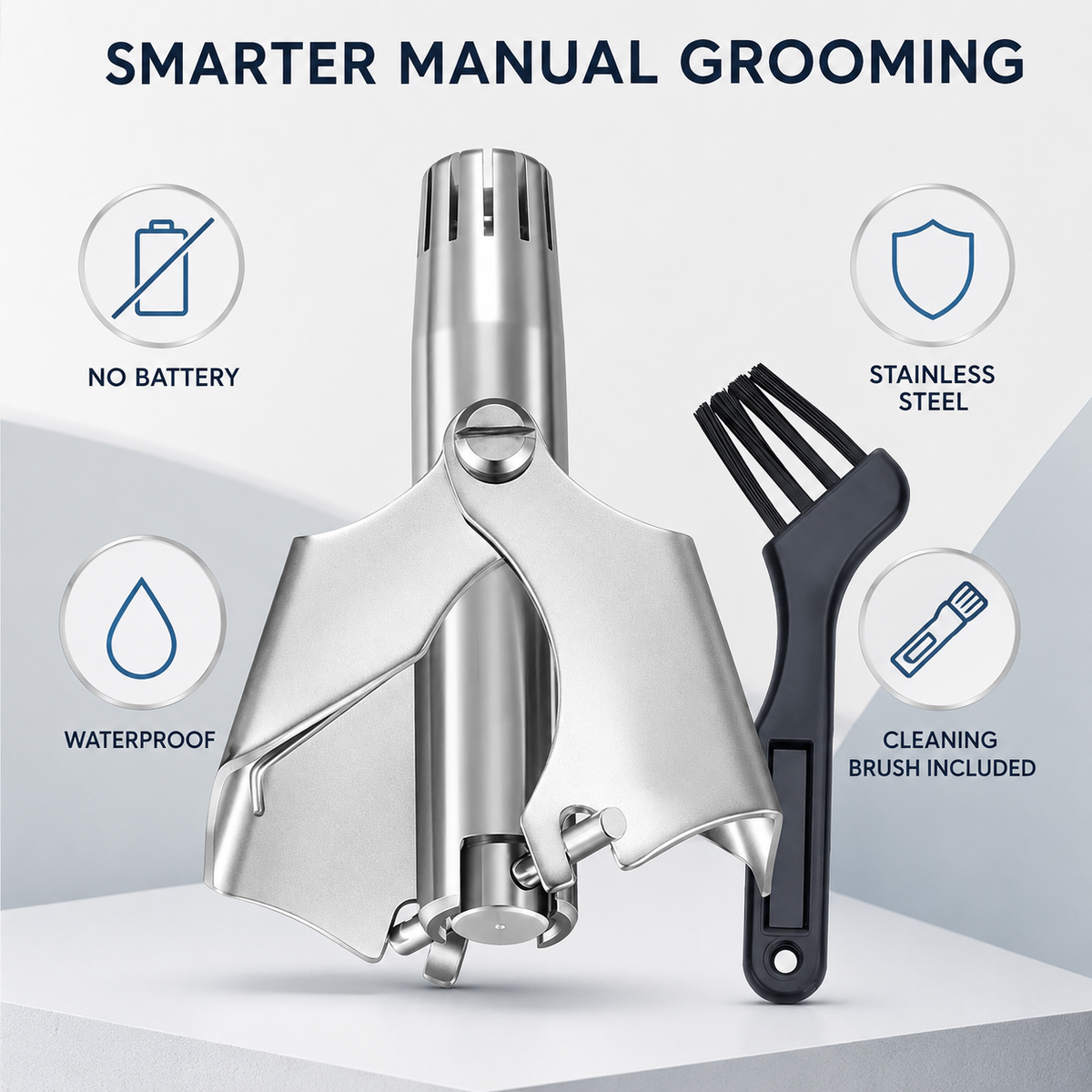 Precision Manual Nose Hair Trimmer Detail