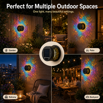 Mandala Solar Wall Lamp – Magical Patio Night Ambience