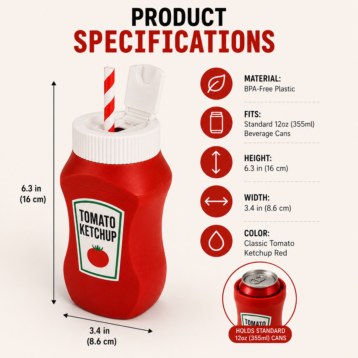 🔥Last Day 50% Off🔥Ketchup Bottle Can Holder