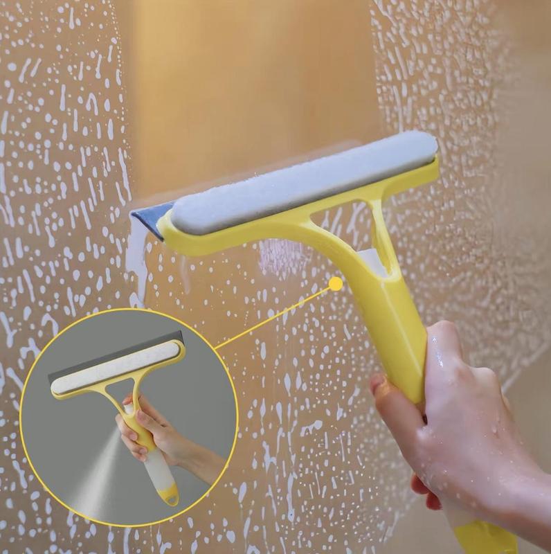 3-in-1 Window Cleaner: Spray + Scrub + Squeegee for Home & Car✨🔥