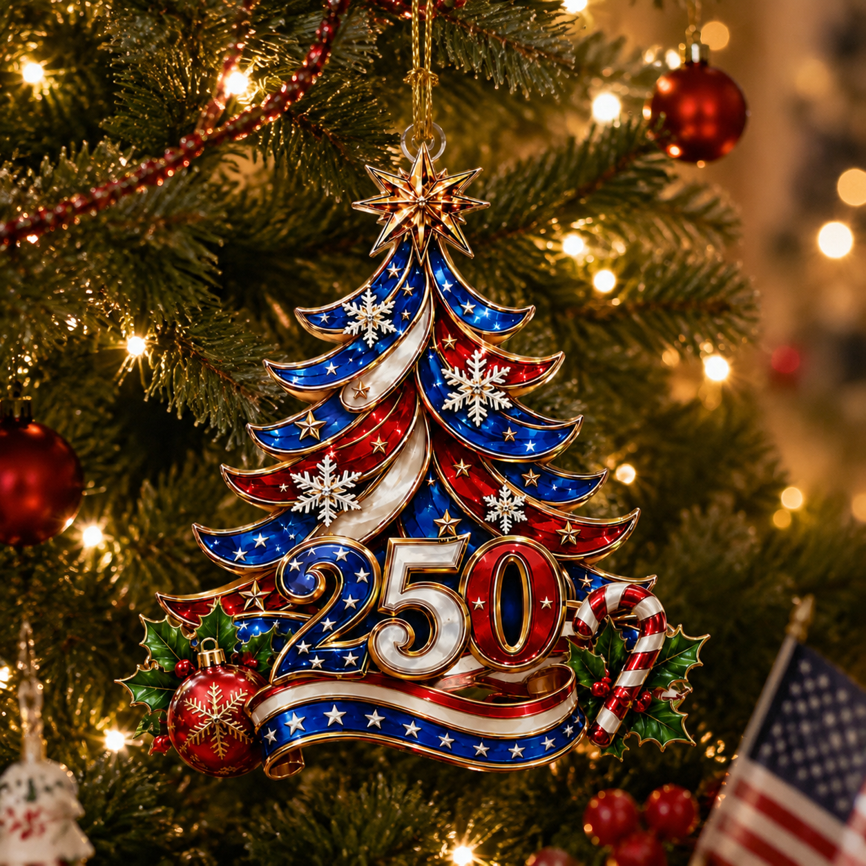 🎁Last Day 50% OFF🔥USA 250th Anniversary Christmas Ornament