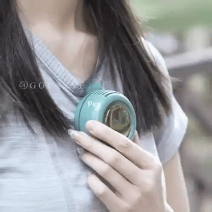 Mini Bladeless Fan✨. Portable, rechargeable, and silent. Features 3 adjustable speeds, a rotating body, and versatile use as a handheld, waist-mounted, or phone cooling fan. Ideal for outdoor travel,Perfect Gift