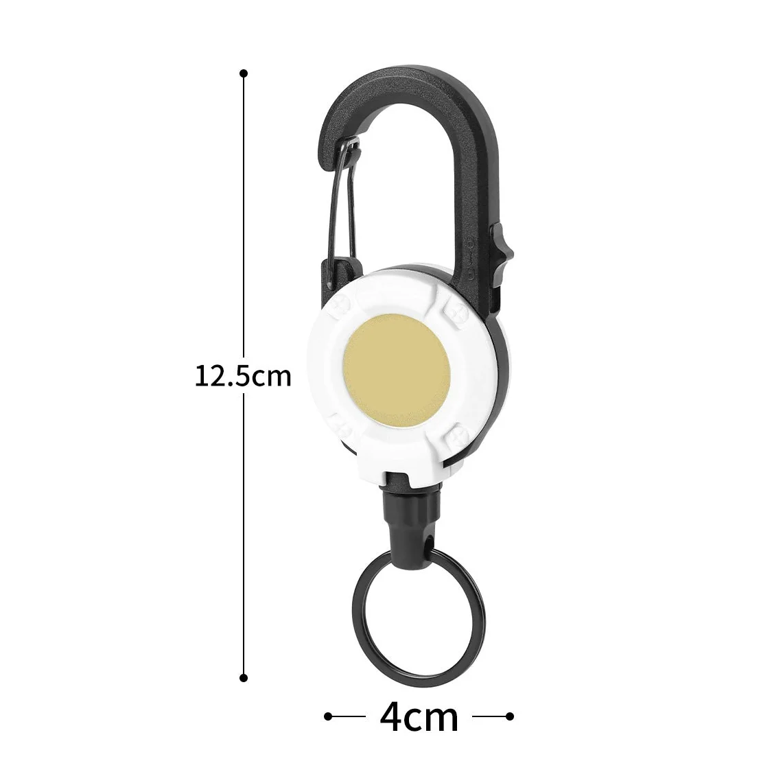 MAVONIQUECOSH®🔑Retractable Carabiner Keychain – 65cm steel lanyard, 100,000 pull cycles. Lightweight & sturdy.