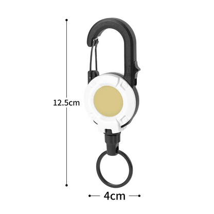 MAVONIQUECOSH®🔑Retractable Carabiner Keychain – 65cm steel lanyard, 100,000 pull cycles. Lightweight & sturdy.