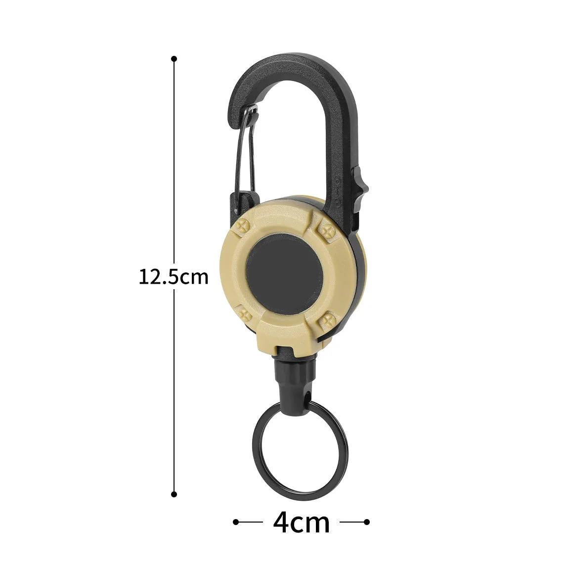 ⭐🔑Retractable Carabiner Keychain – 65cm steel lanyard, 100,000 pull cycles. Lightweight & sturdy.