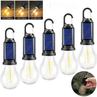 3-in-1 Solar Camping Lantern: Dual Charging, 3 Lighting Modes & Multi-Way Hook💡